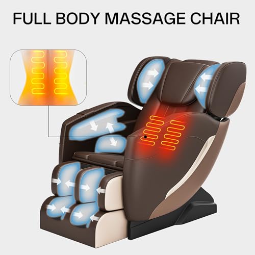 Khaki Full Body Zero Gravity Shiatsu Massage Chair K714