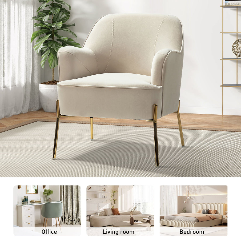 Pink Velvet Upholstered Accent Chair K1350