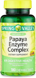 Chewable Papaya Enzyme Tablets Dietary Supplement, 180 Count B330638