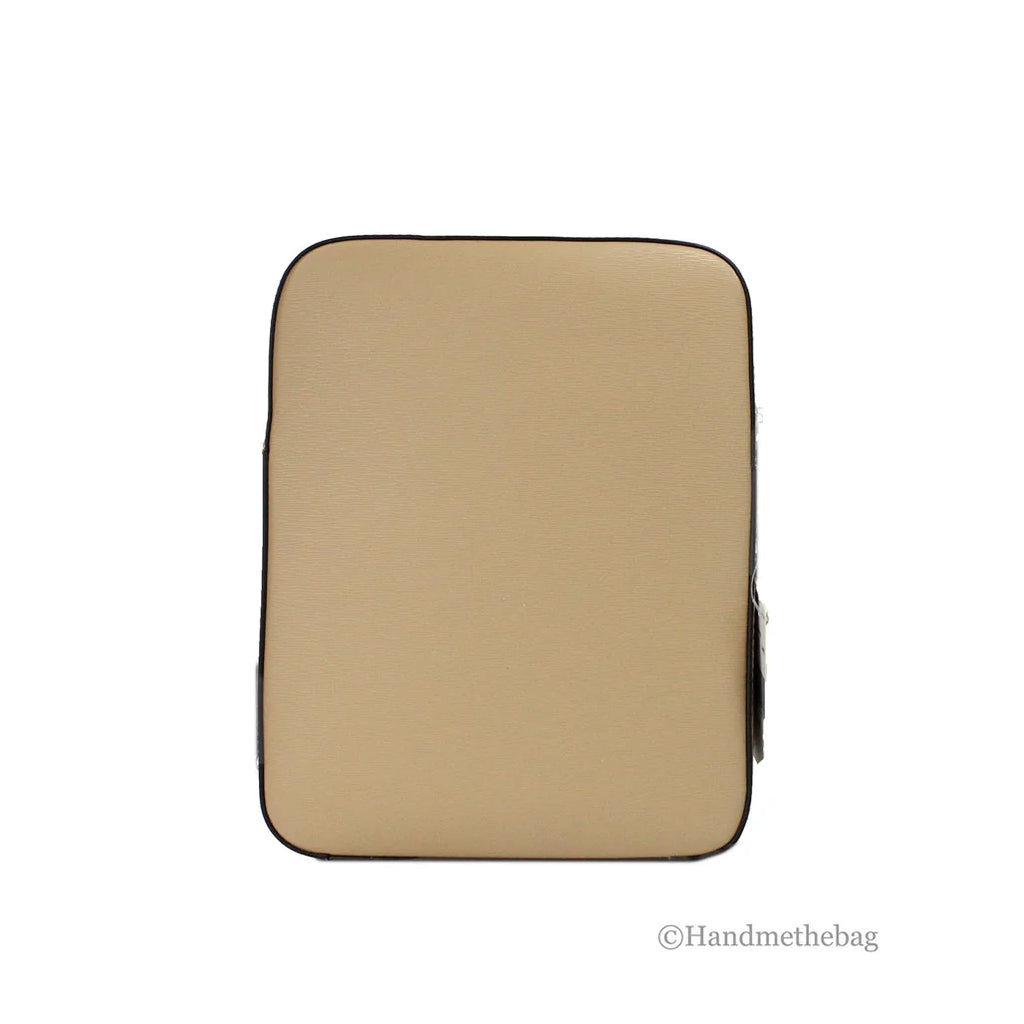 Camel Crossgrain Leather Crossbody Bag D22785