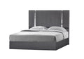 Charcoal Fabric King Bed N9875