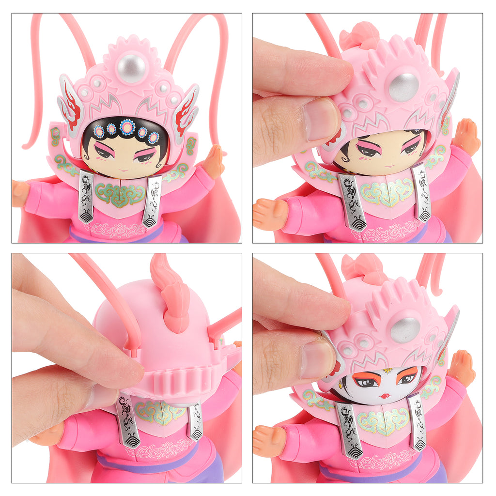 Cars Cake Decorations Sichuan Opera Face Doll Miniature Souvenir Japandi Christmas Ornaments Antique Chinese Dolls Child V6822