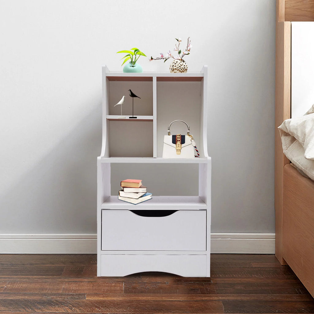 Wooden Nightstand with Drawer I963869