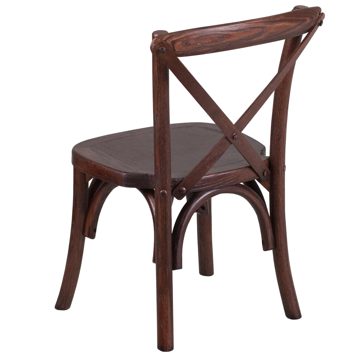 Stackable Mahogany Wood Cross Back Chair M712