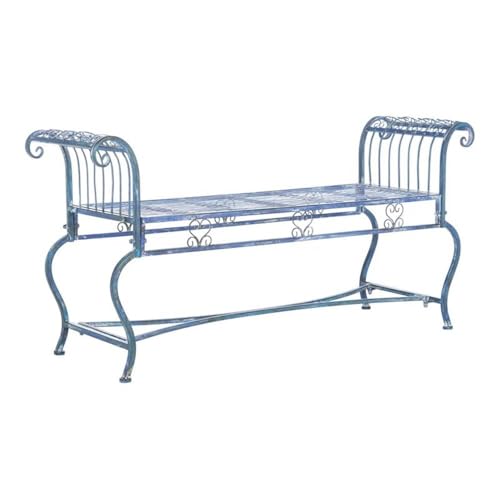 Antique White Outdoor Bench N8805