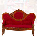 Walnut Wood Dollhouse Mini Sofa U5826