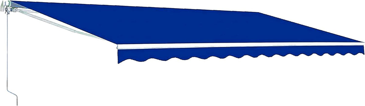 Motorized Retractable Patio Awning with Polyester Canopy C979342
