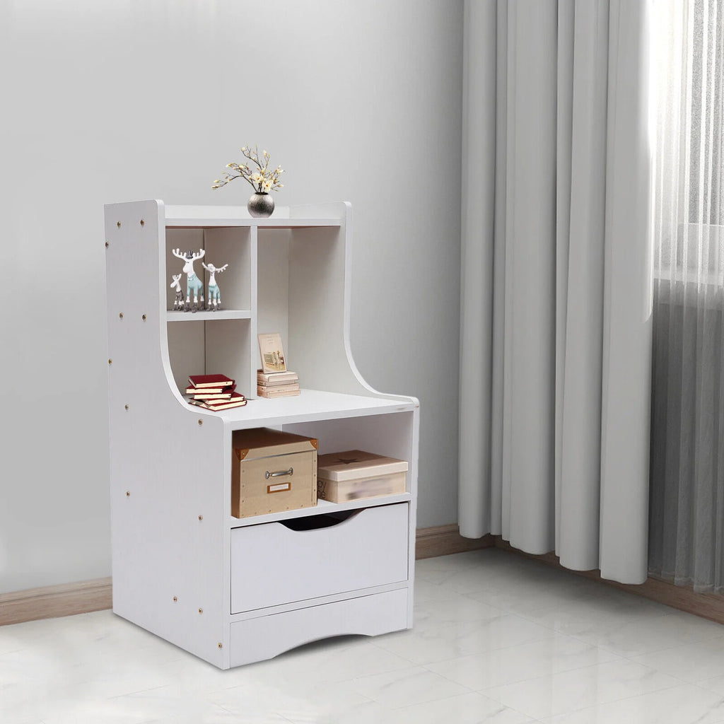 Wooden Nightstand with Drawer I963869