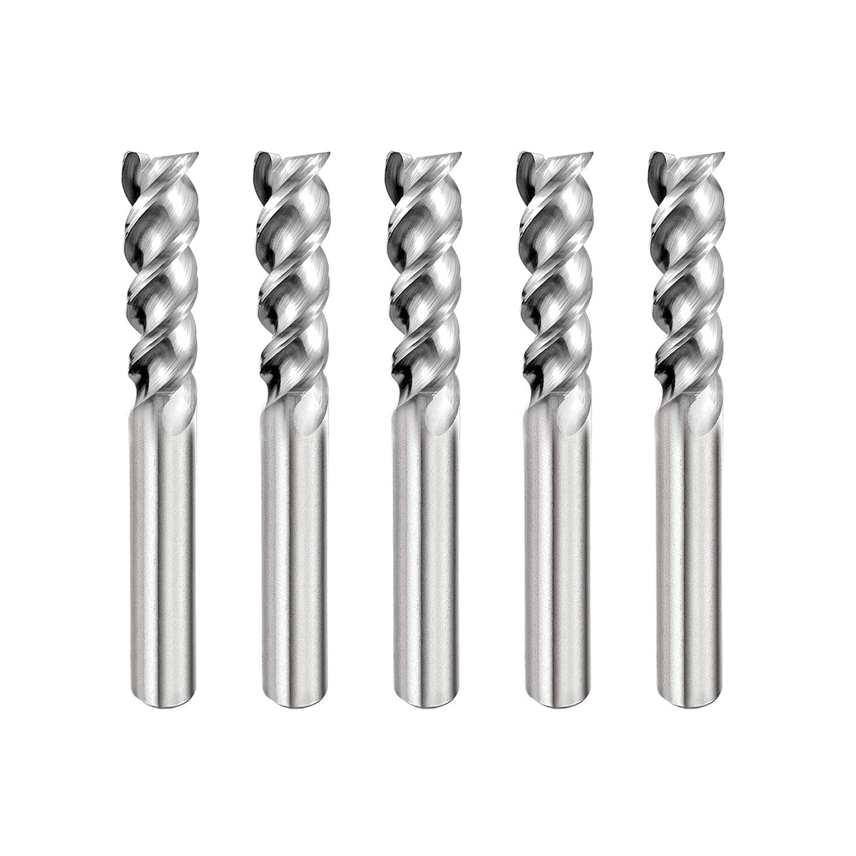 Carbide Square End Mill 3 Flute 5 Pieces 1/4 G188260