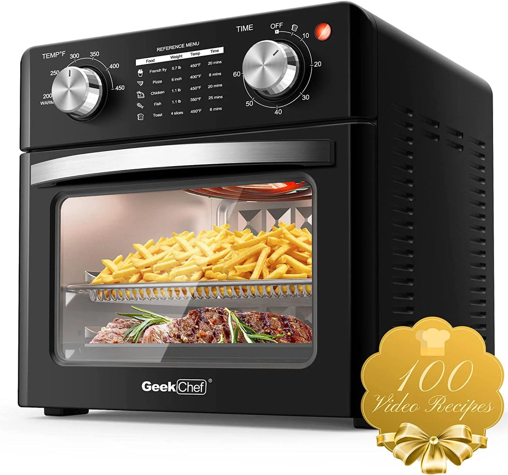 10 Quart Black Air Fryer Toaster Oven W845