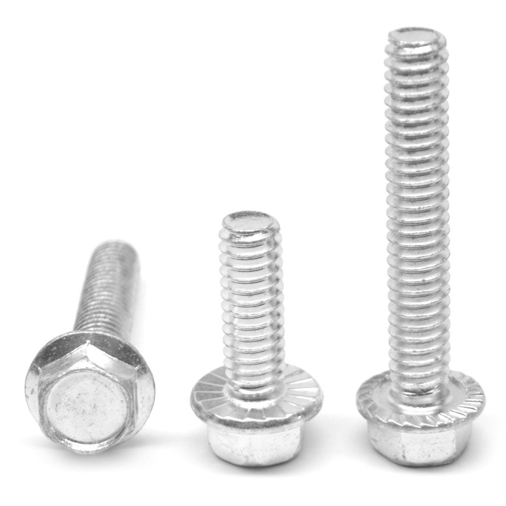1/4x22-20 x 1/2x22 Coarse Thread Grade 5 Hex Flange Screw with Serration Medium Carbon Steel Zinc Plated Pk 2800 P5461