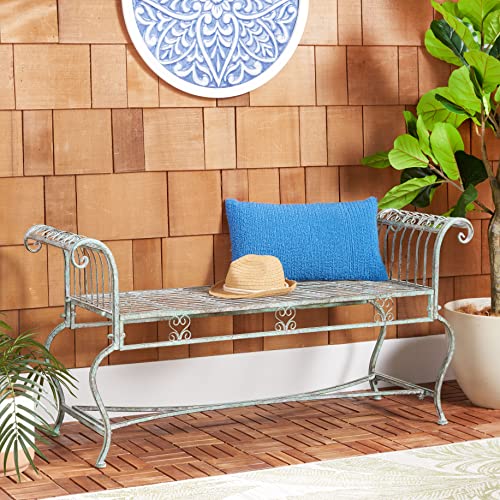Antique White Outdoor Bench N8805