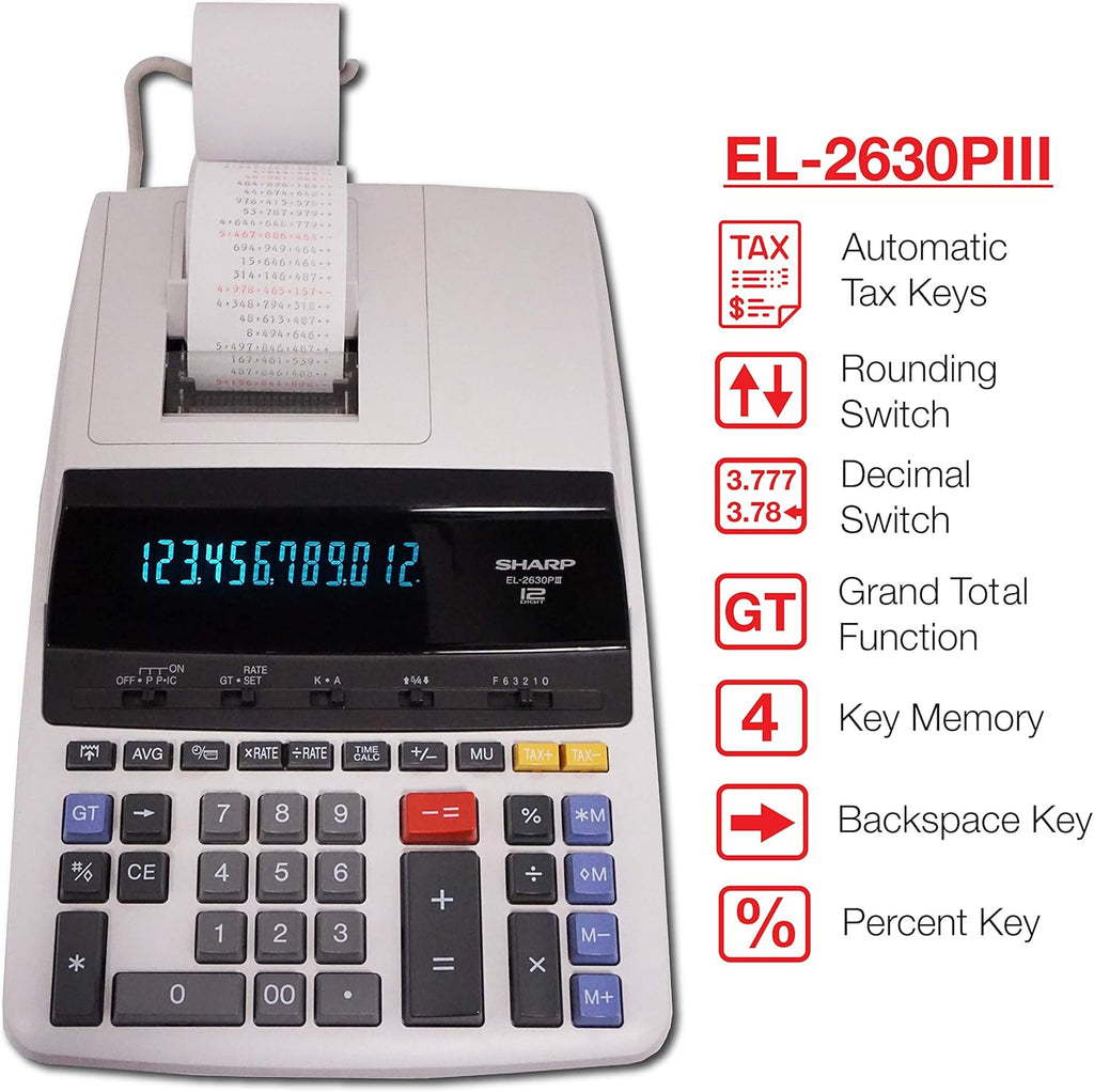 12 Digit Commercial Printing Calculator Z916533