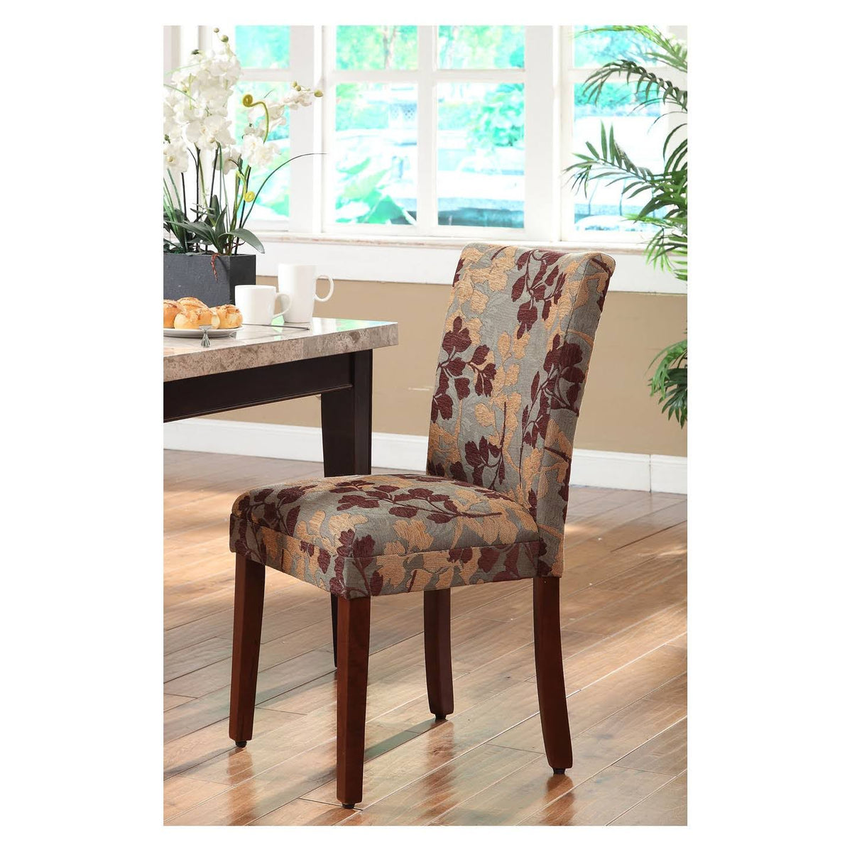 Brown Tan Parsons Dining Chair O732