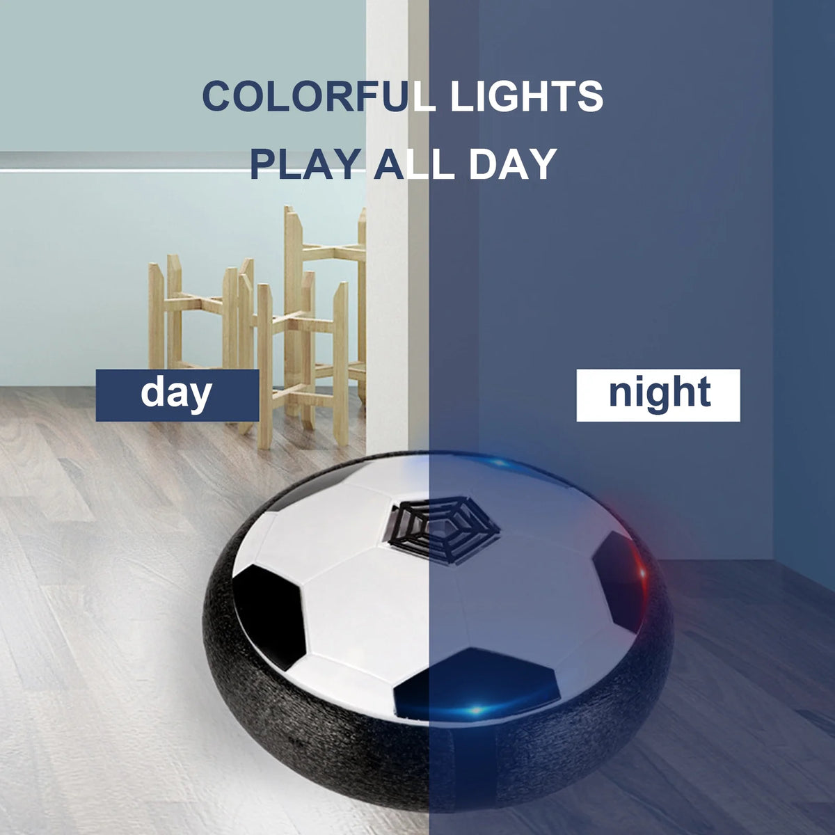 Hover Soccer Ball Air Floating Toy with Music LED Lights F833576
