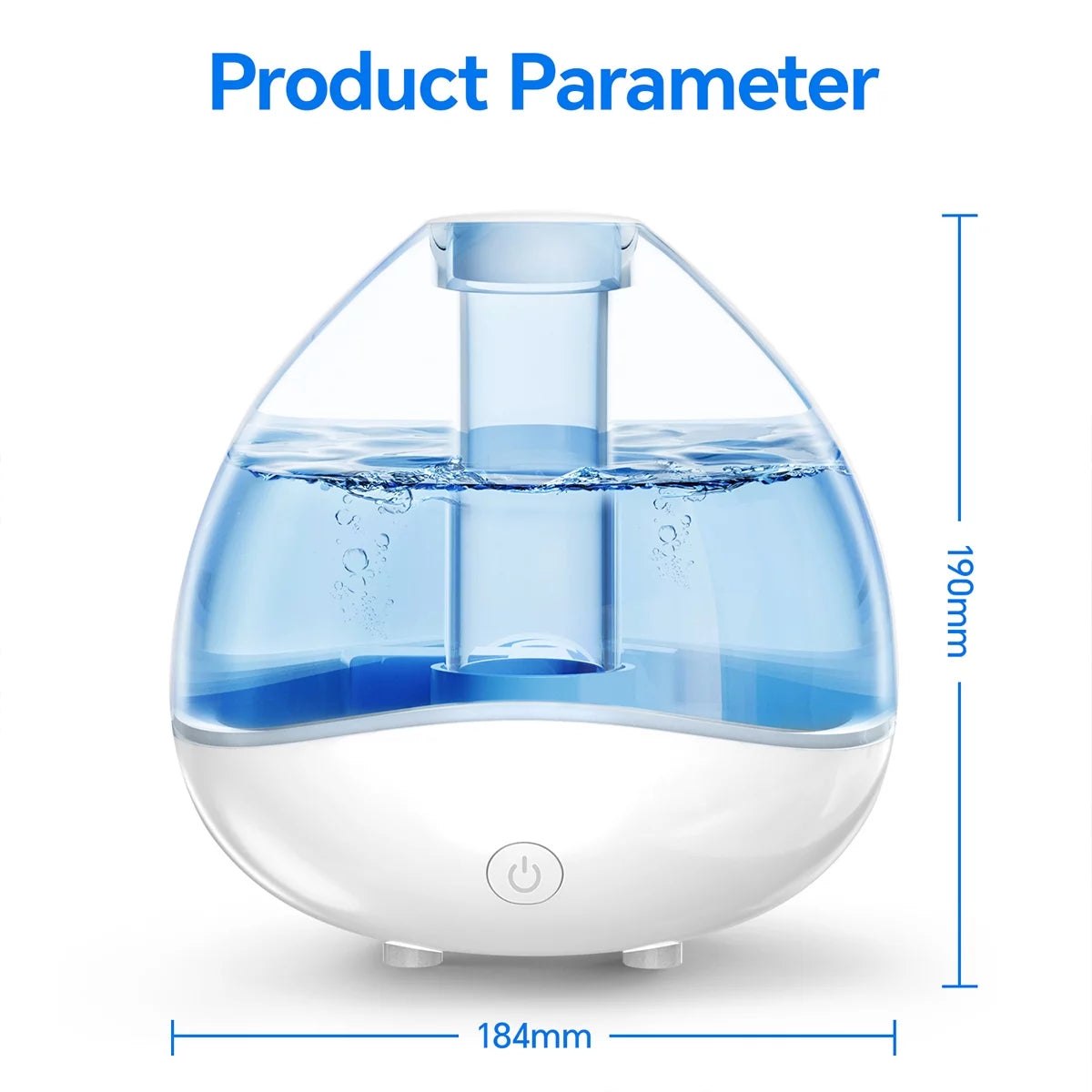 1.5L Ultrasonic Humidifier with Diffuser and 7 Color Night Light C607952