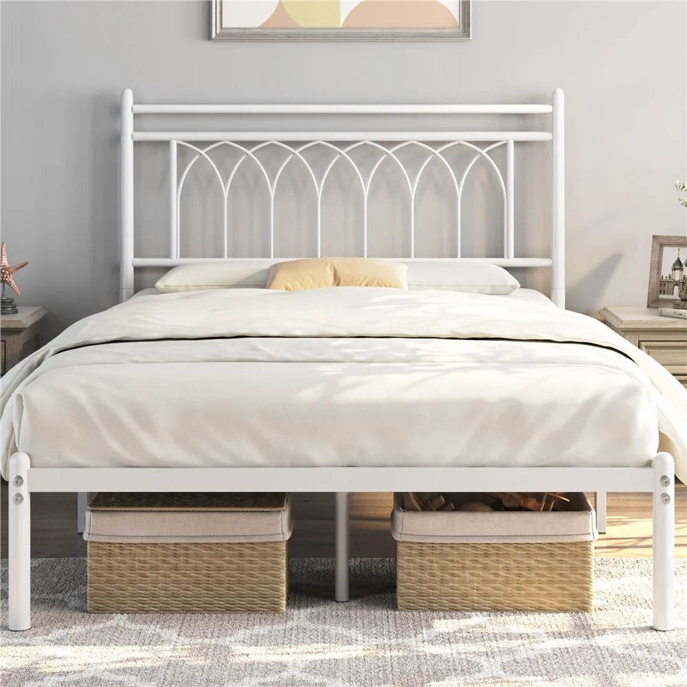 Black Queen Metal Platform Bed D4720