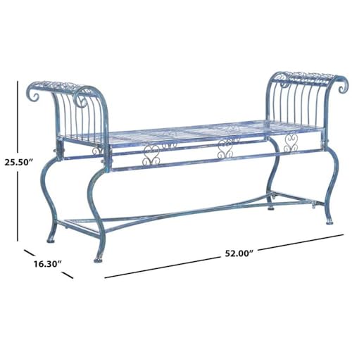 Antique White Outdoor Bench N8805