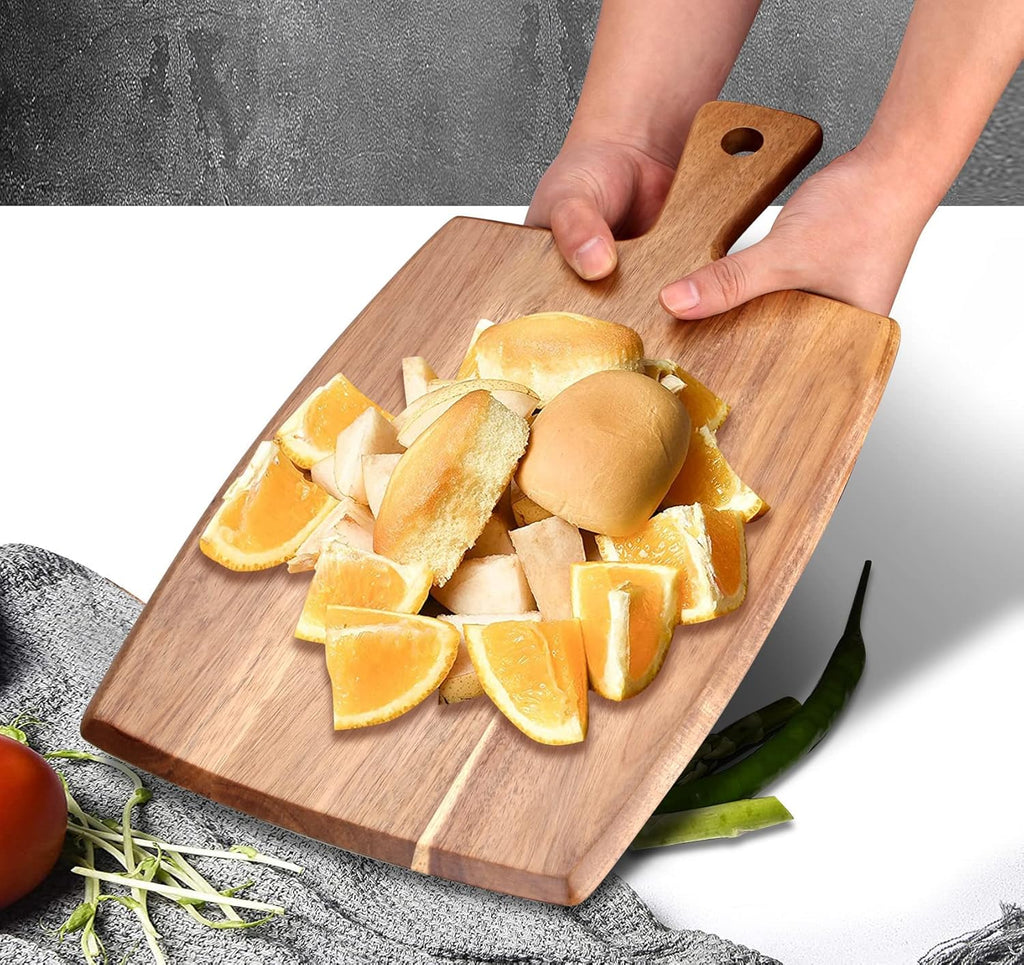 Acacia Wood Cutting Board with Handle Q2817