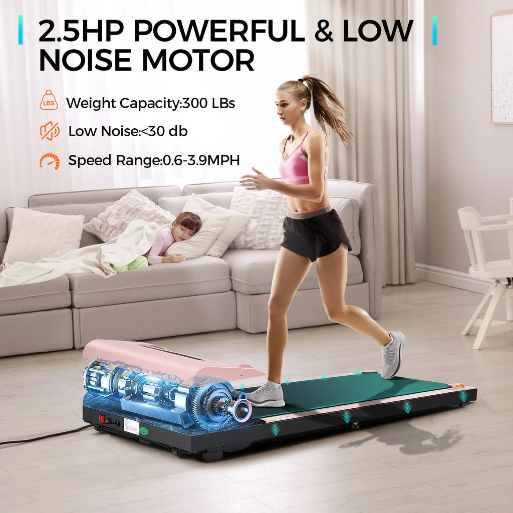 Walking Pad Treadmill 2.5HP Electric Jogging Running Machine with LED Display Y3754