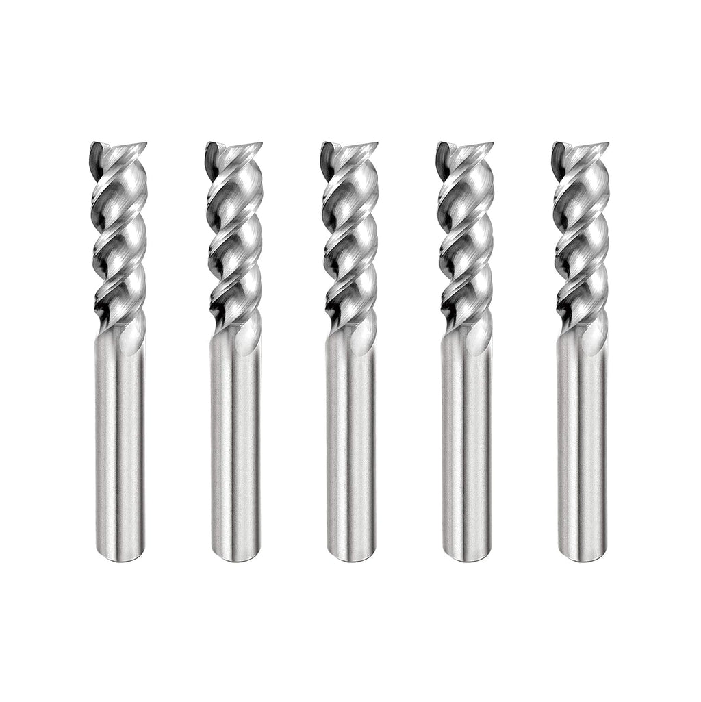 Carbide Square End Mill 3 Flute 5 Pieces 1/4 G188260