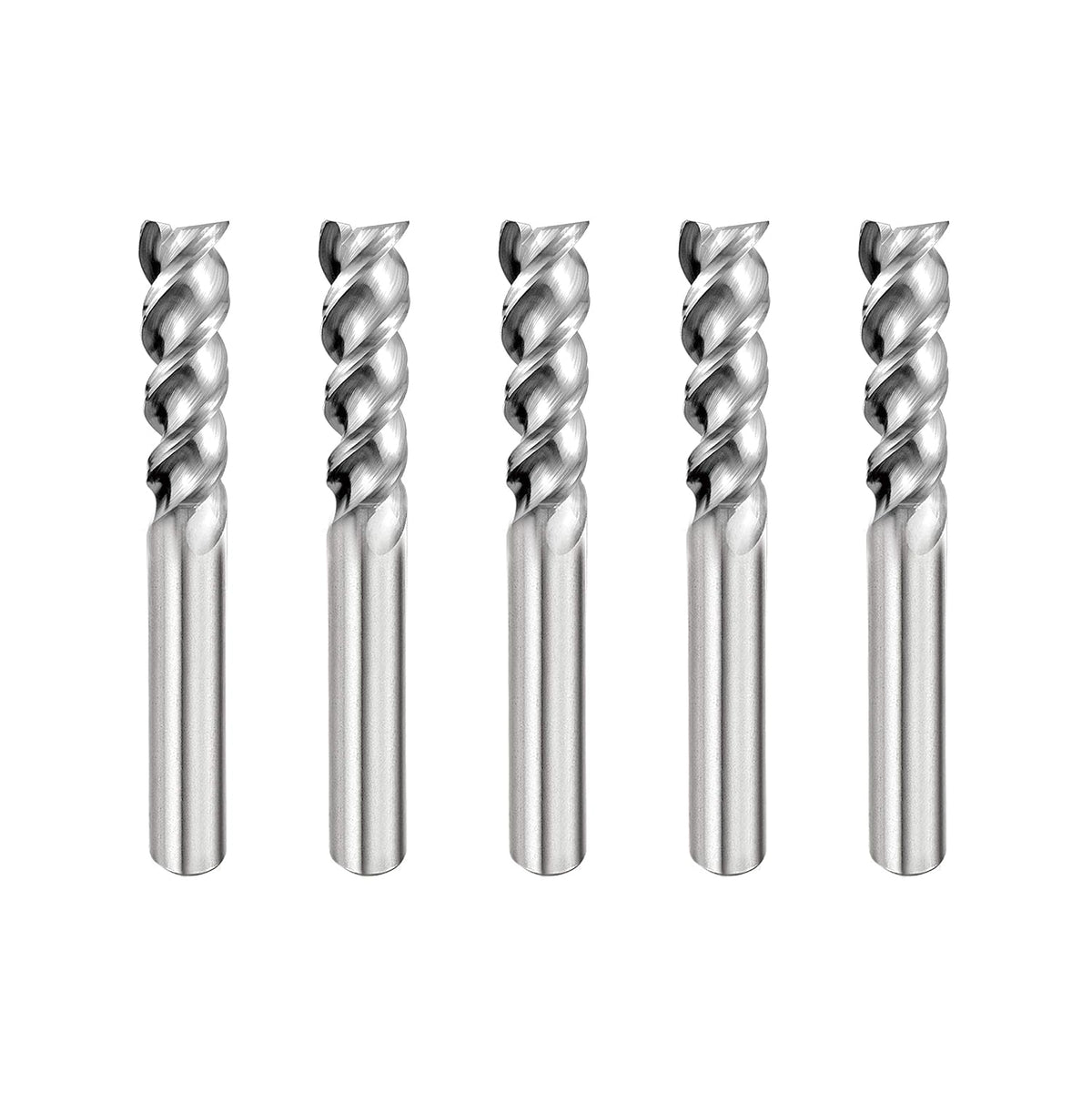 Carbide Square End Mill 3 Flute 5 Pieces 1/4 G188260