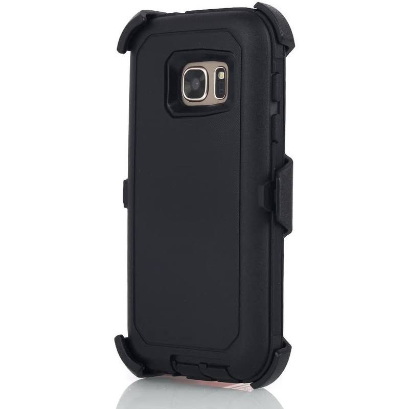 Funda para Galaxy S7, Heavy Duty Full Body resistente 4 en 1 con clip de cinturón cubierta W201097