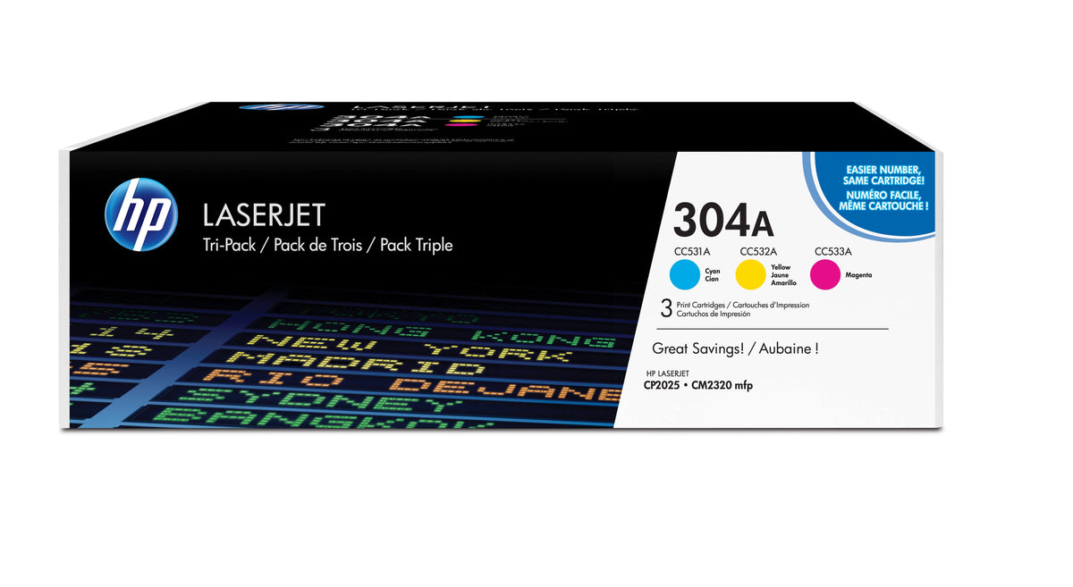 HP 304A Tricolour Toner N8384