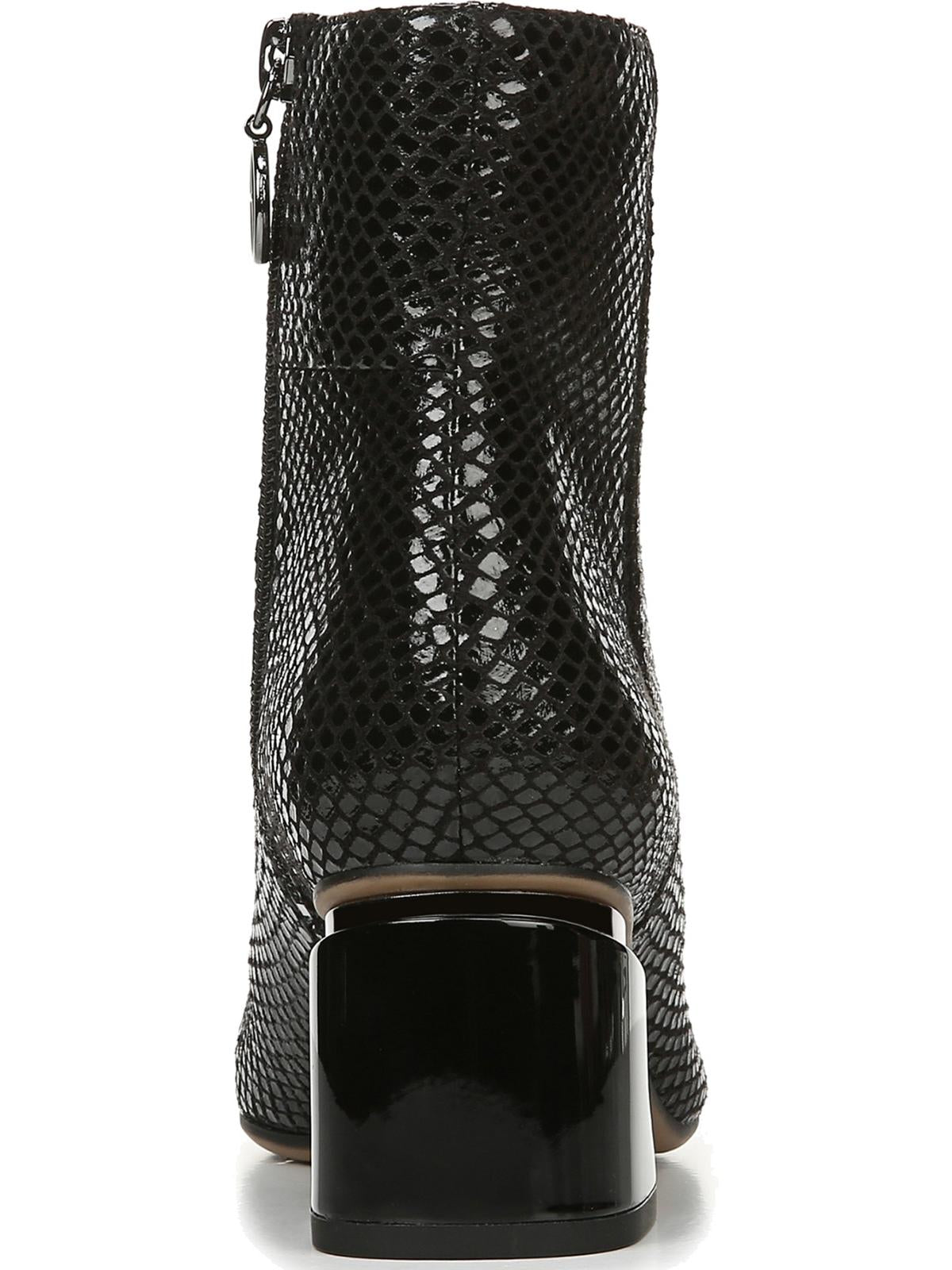 Leather Block Heel Ankle Boots V2990