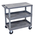 Gray 18x32 Cart with 2 Tub/1 Flat Shelves T6079