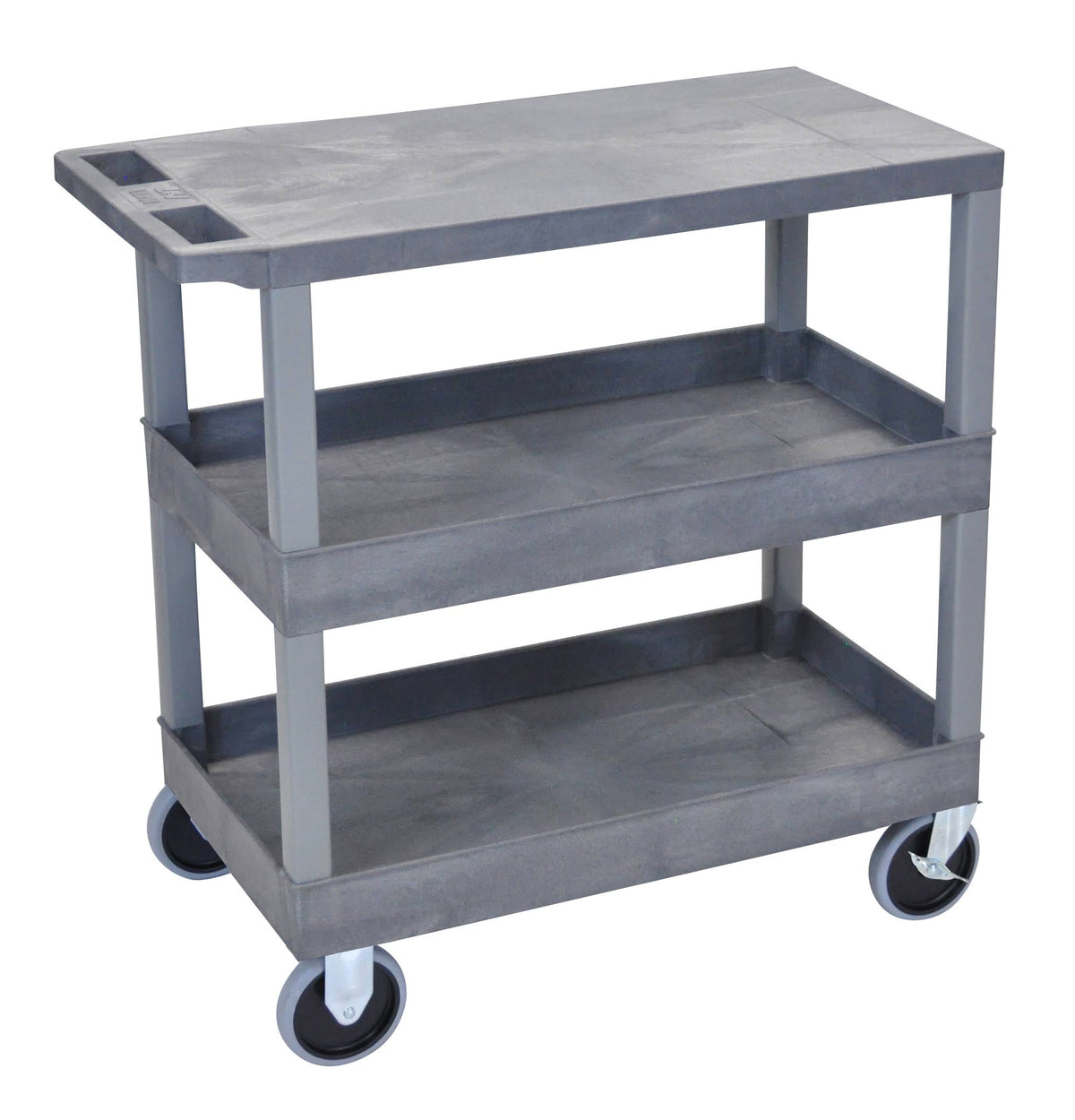 Gray 18x32 Cart with 2 Tub/1 Flat Shelves T6079