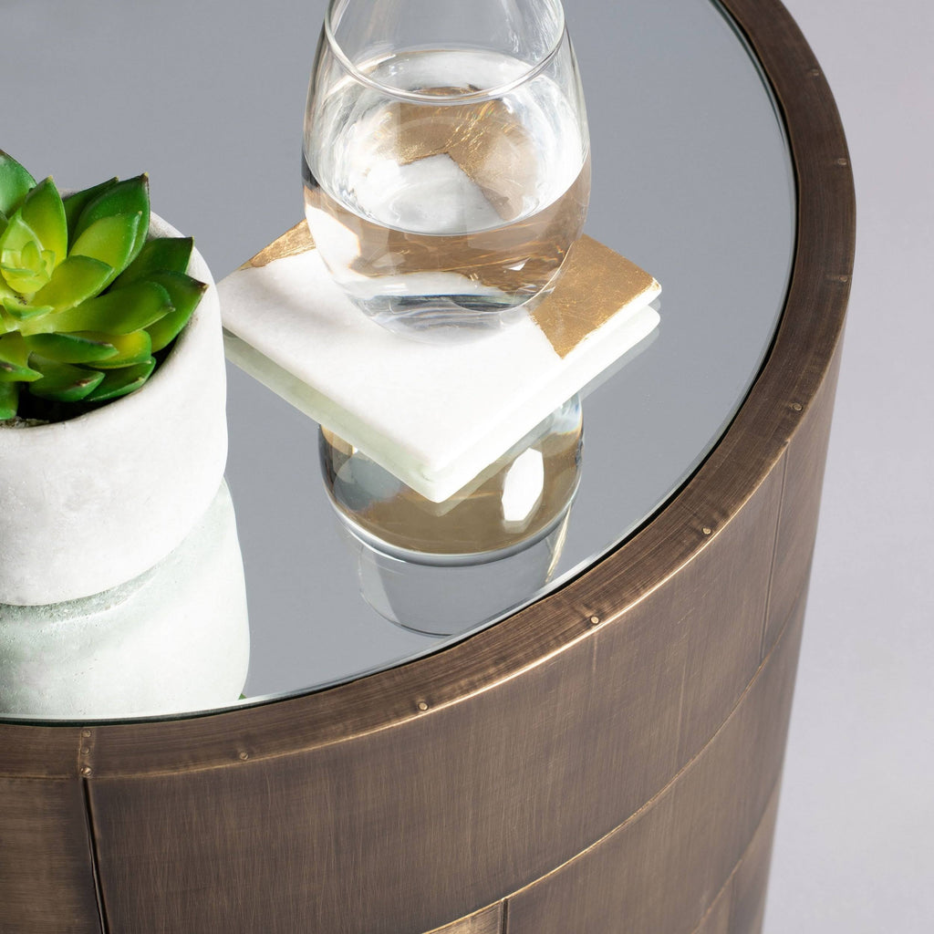 Brass Round Side Table T146