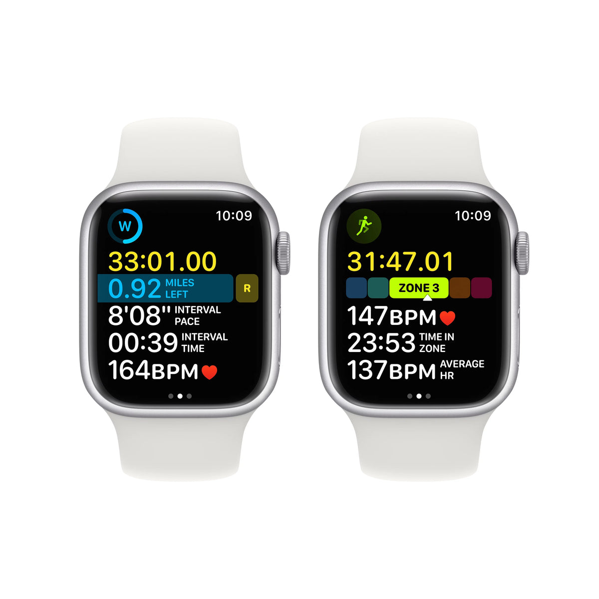 Silver 41mm Aluminum Case Smartwatch with White Sport Band N665863