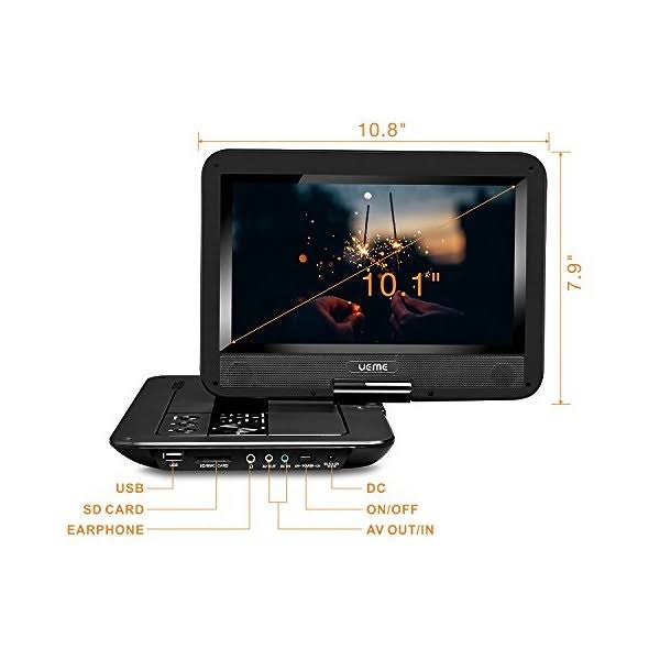 Portable DVD CD Player with 10.1 Inches LCD Screen F62832