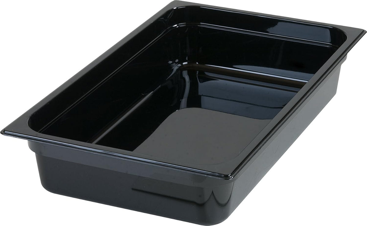 High-Heat Full-Size Food Pan, 12.7 qt, Black, Case of 6 I686