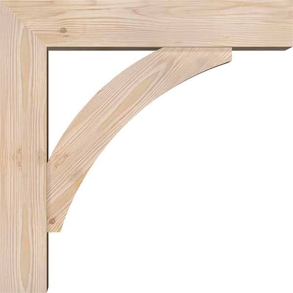 Thorton Block Smooth Bracket with Offset Brace, Douglas Fir H52753