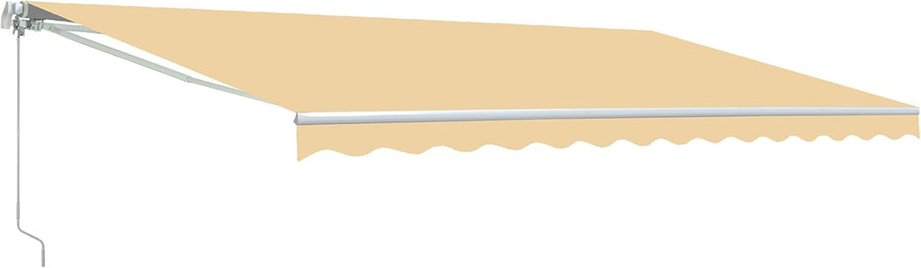 Motorized Retractable Patio Awning with Polyester Canopy C979342