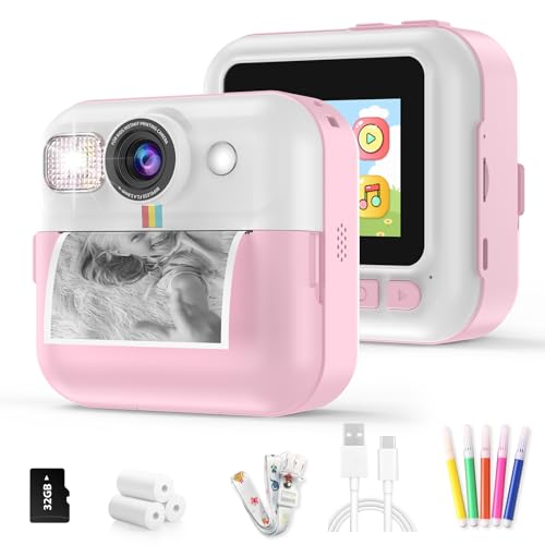 Blue 1080P Instant Print Kids Camera Toy B3452