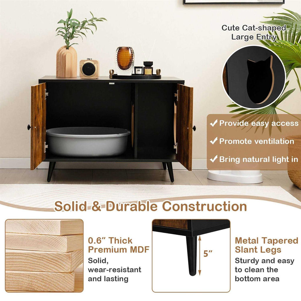 Industrial Cat Litter Box Enclosure End Table Cabinet H736988