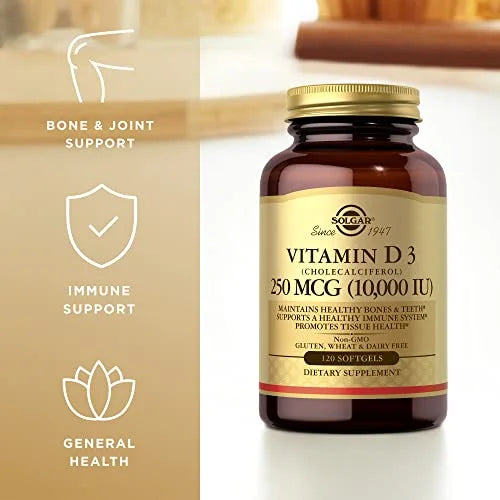 Vitamin D3 250 MCG (10,000 IU) 120 Softgels J32719