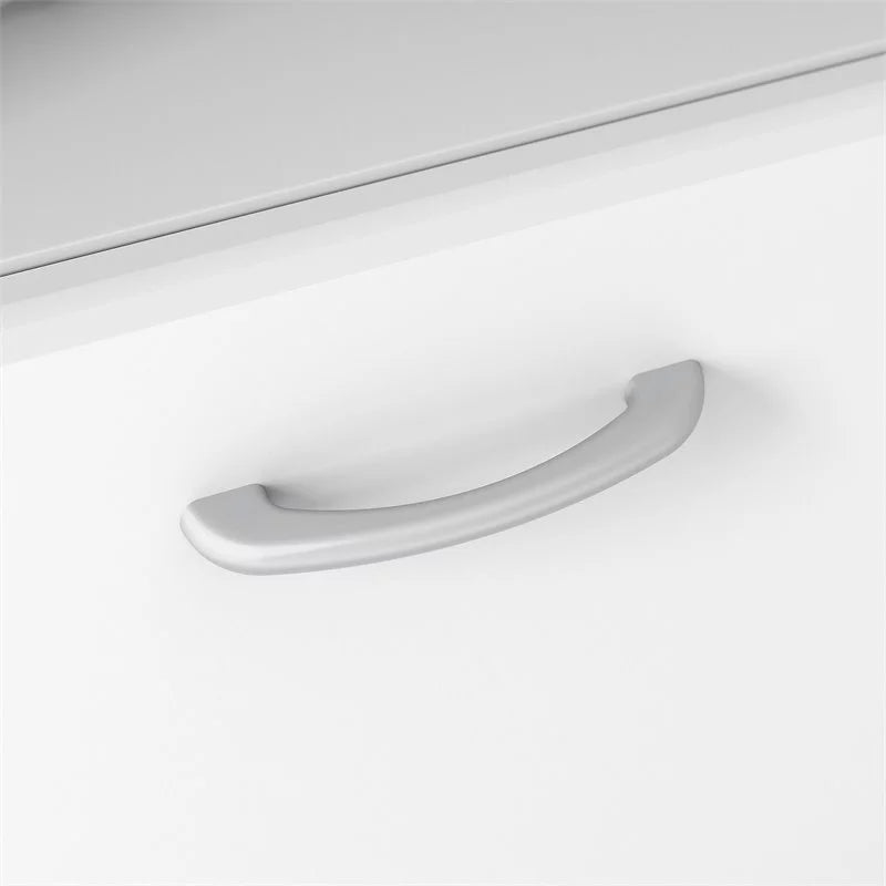 White 2 Drawer Wood Filing Cabinet Set of 2 Q96042