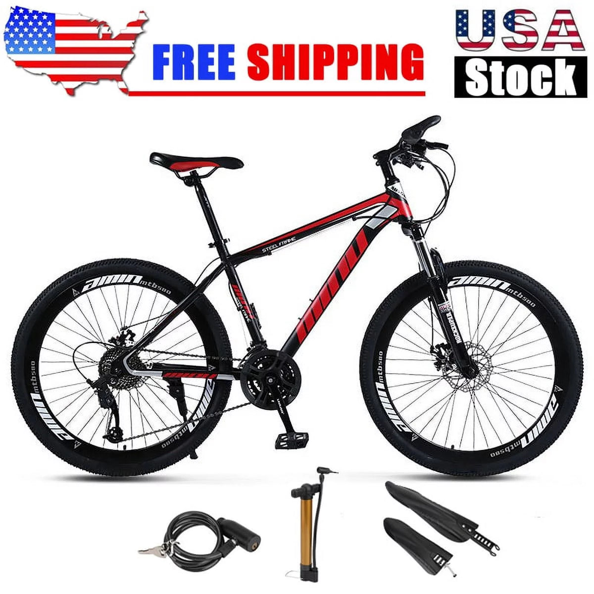 26-Inch Wheels 21 Speed Dual Disc Brake Mountain Bike O9433