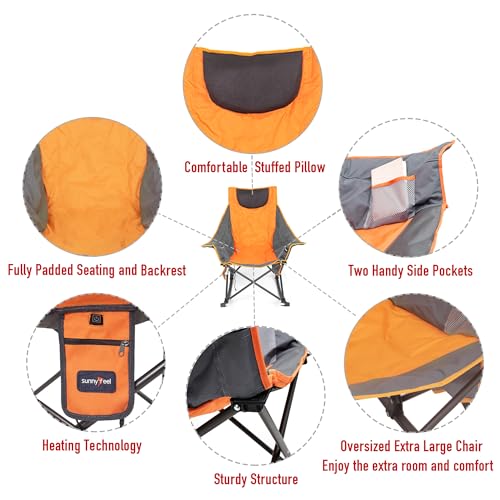 Oversized Heated Rocking Camping Chair D390489