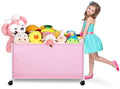 Black Large Toy Box with Wheels B755