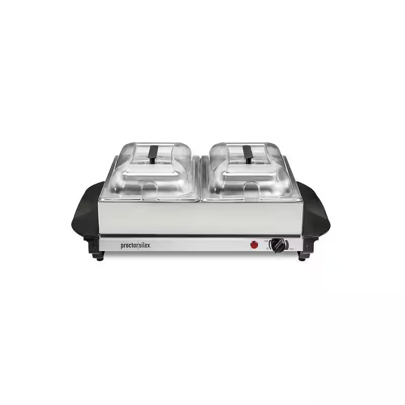 Stainless Steel Buffet Server with 2 Crocks G327