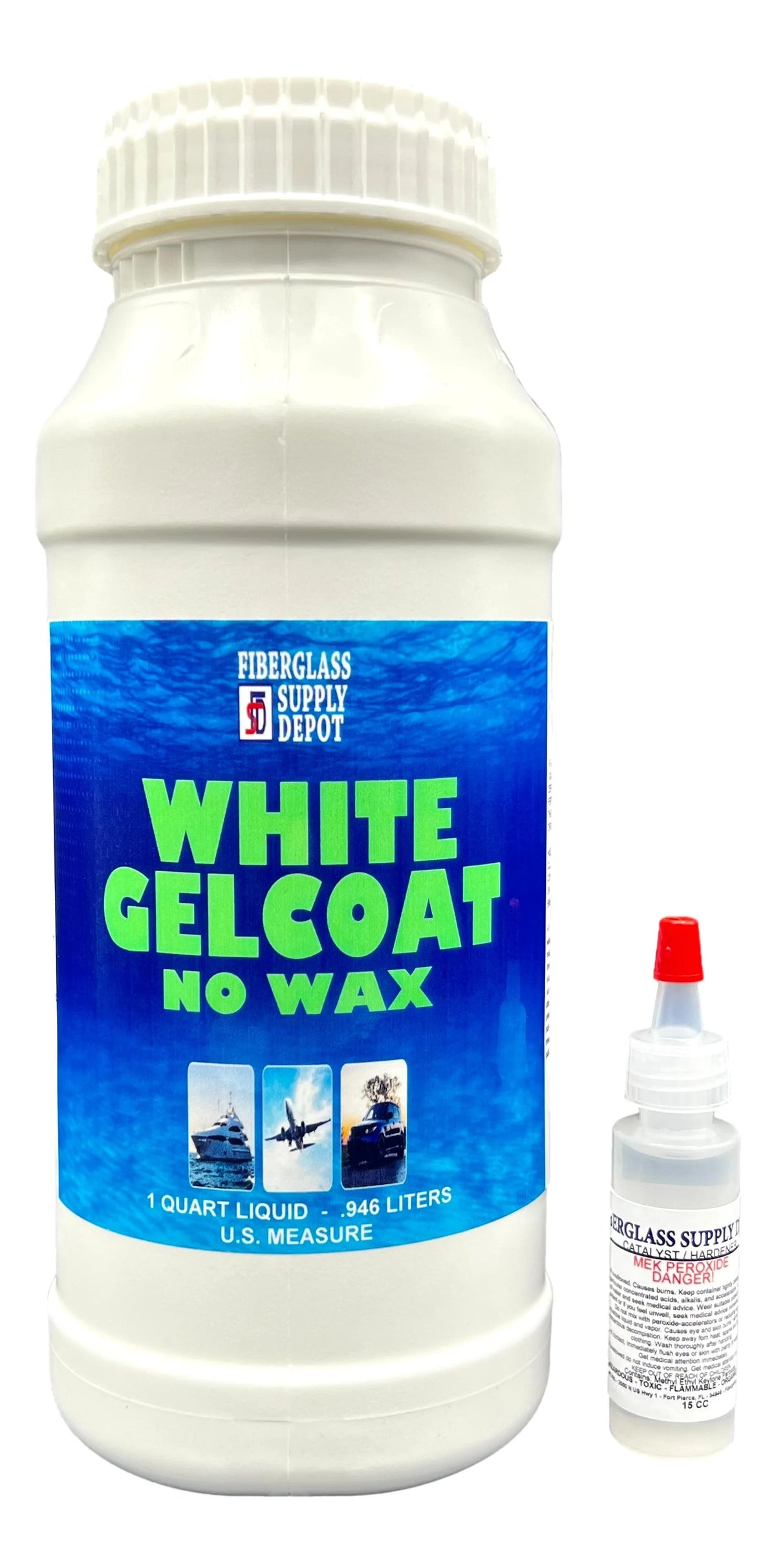 White Gelcoat Quart with 15cc Hardener D697355