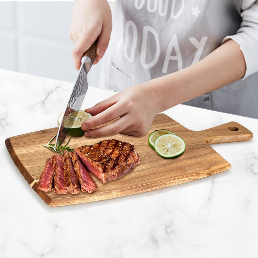 Acacia Wood Cutting Board with Handle Q2817