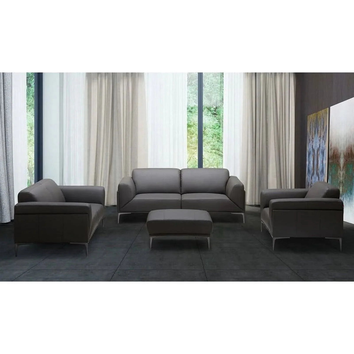 Grey 3-Piece Motion Living Room Set Q161