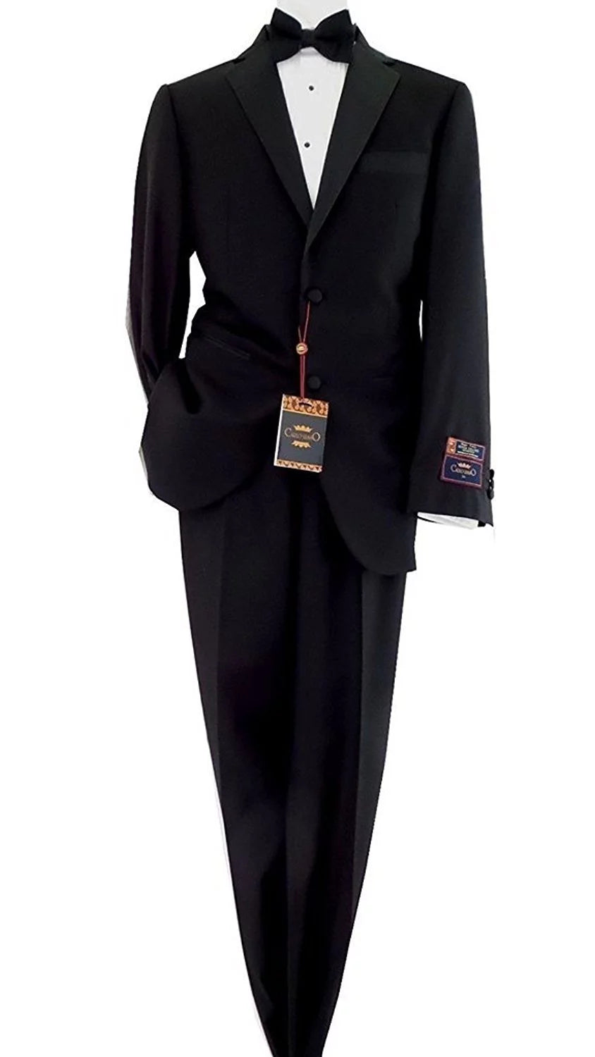 Black Single Breasted Notch Lapel Tuxedo Suit Set W232