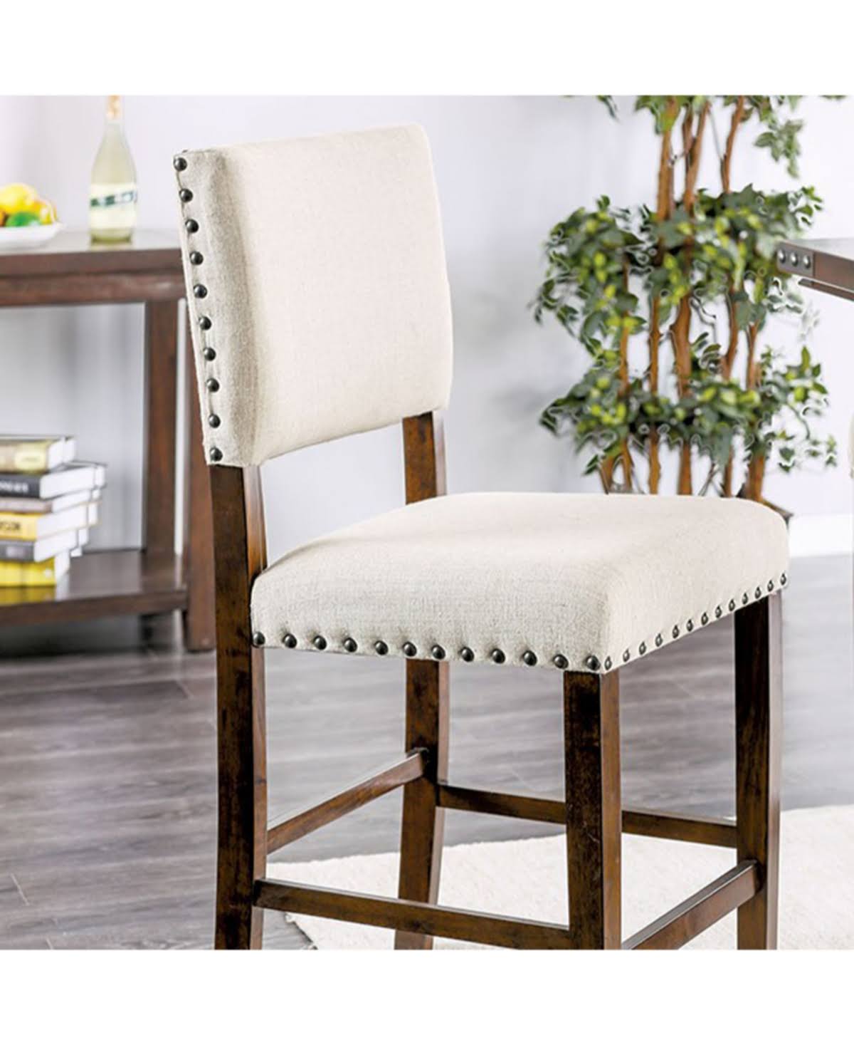 Brown Cherry Finish Counter Height Chair, Set of 2 B2023